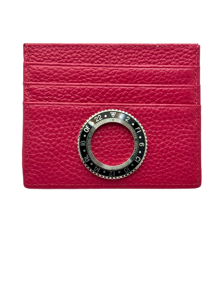 WALLET CERISE COLOR RING ALL BLACK