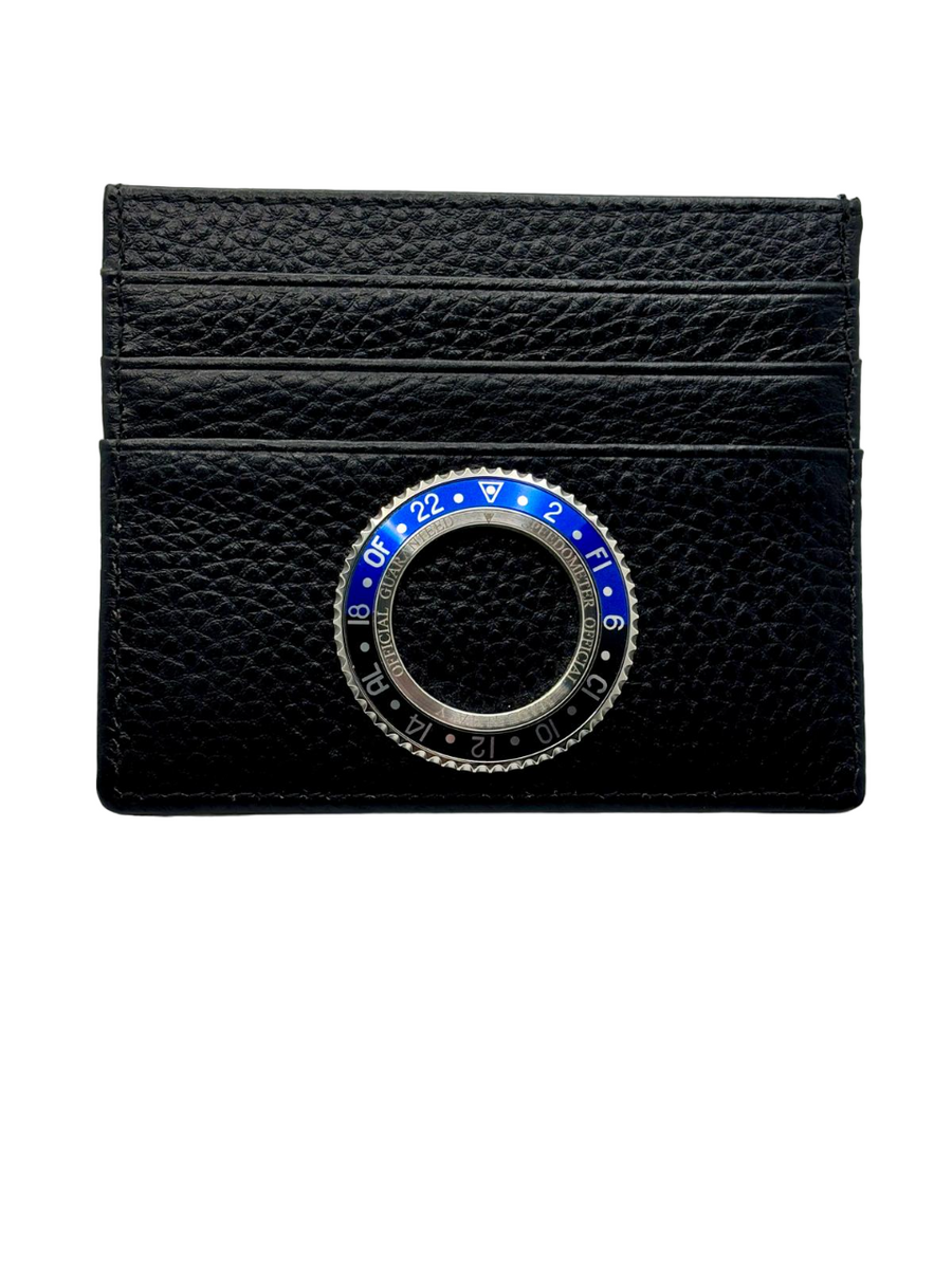 WALLET NERO GHIERA COLORE BLU/NERO