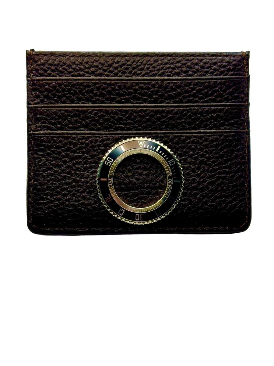 WALLET DARK BROWN COLOR RING BLACK